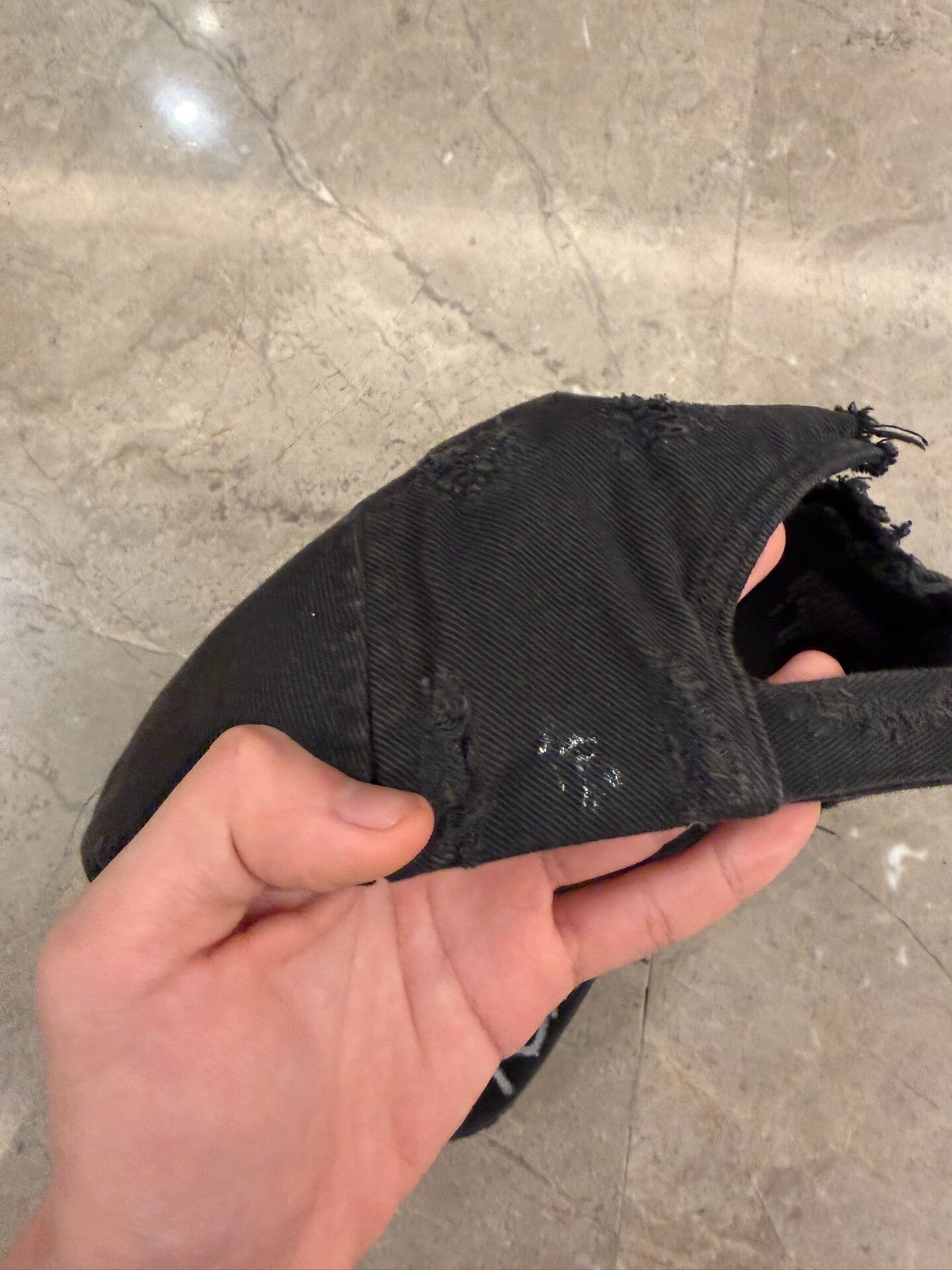 Balenciaga Distressed Duckbill Cap