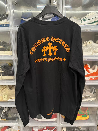 Chrome Hearts Black Long-Sleeve Orange