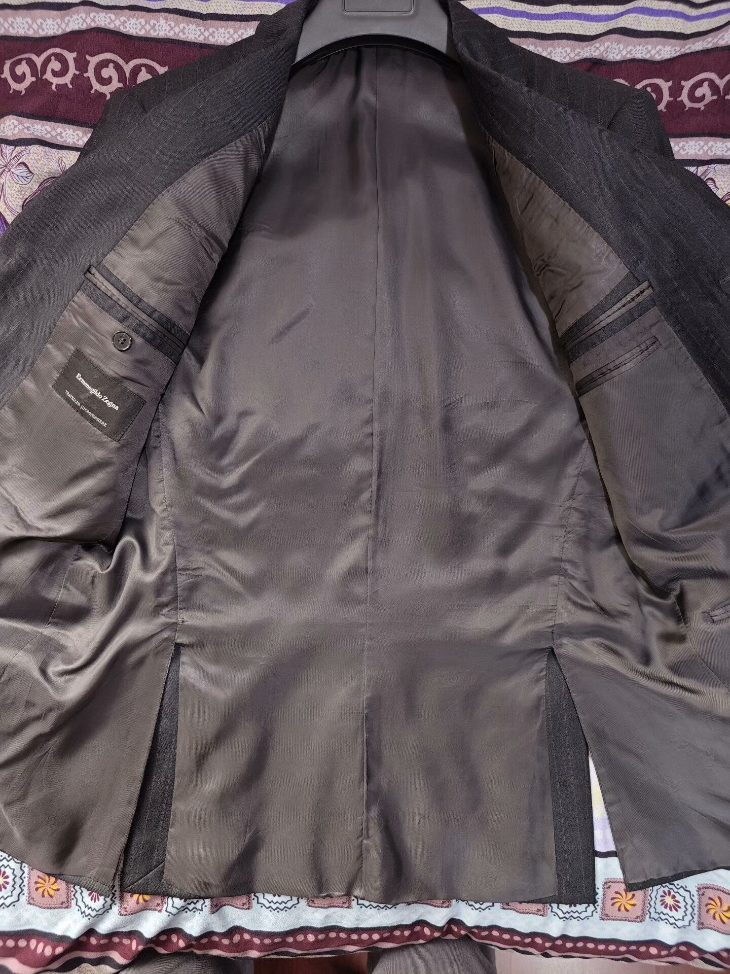 Zegna Italian Wool Linen Suit Jacket