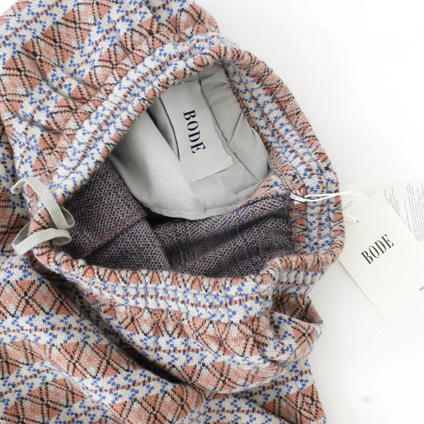 bode diamond stripe rugby shorts for men