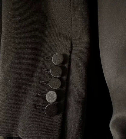 Saint Laurent Embroidered Black Blazer