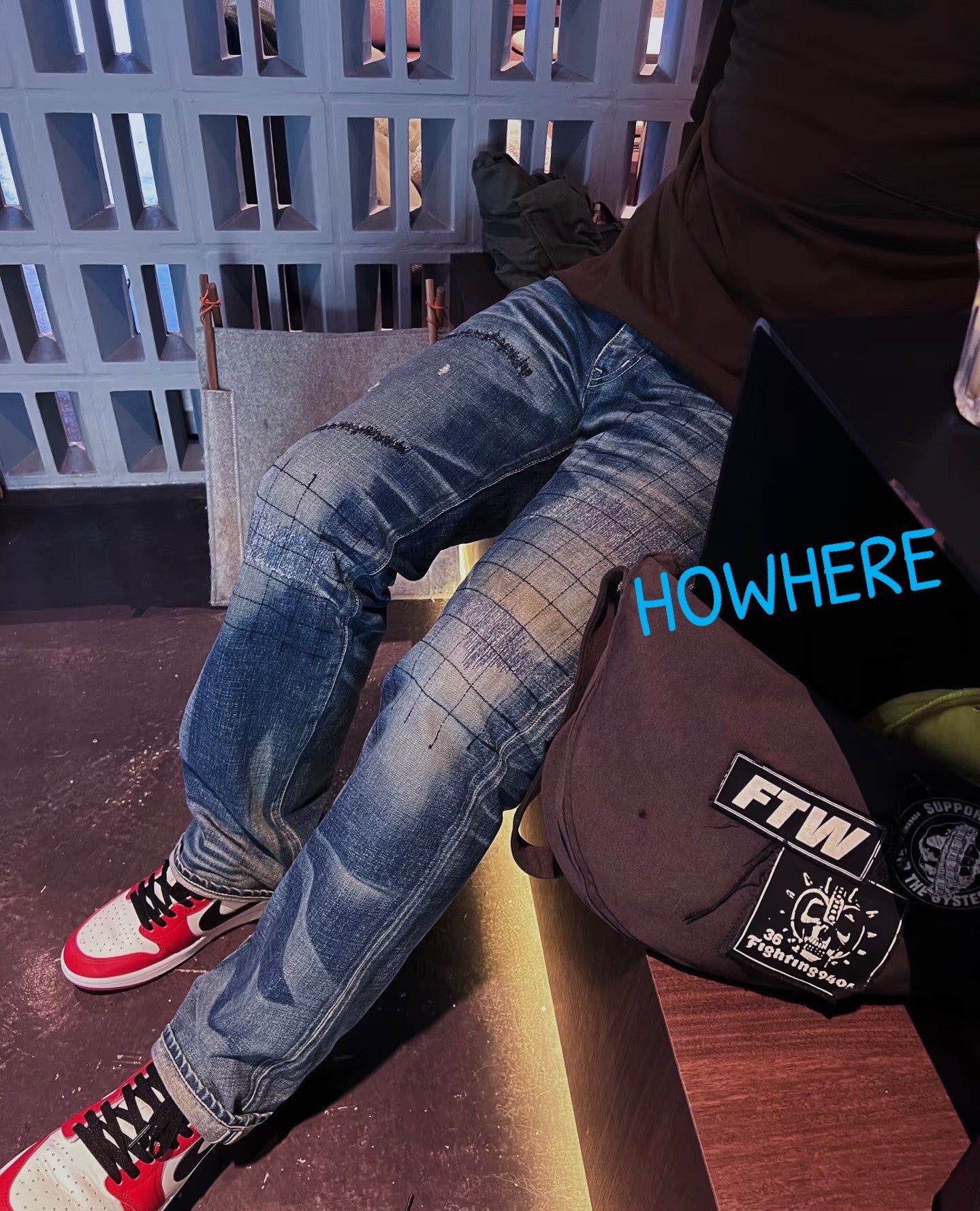 NEIGHBORHOOD 08EX Washed Distressed Jeans