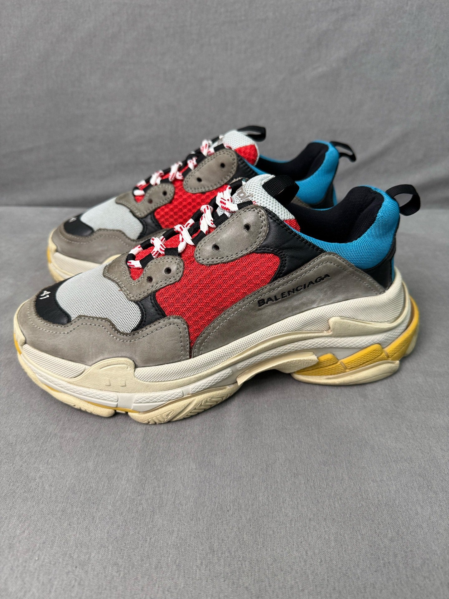 Balenciaga TripleS Red and Blue Sneakers Size 41