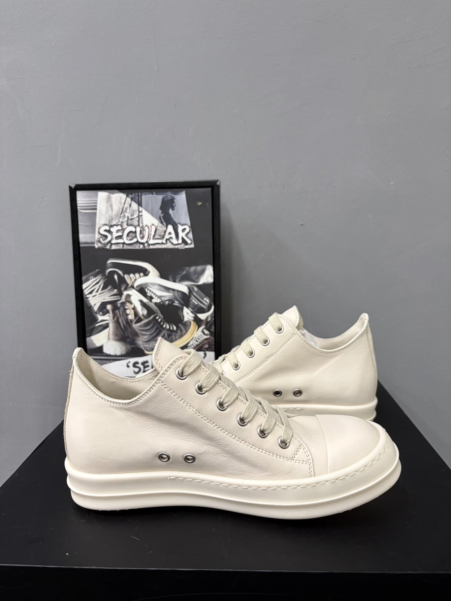 Rick Owens 25SS Low-Top Milk White