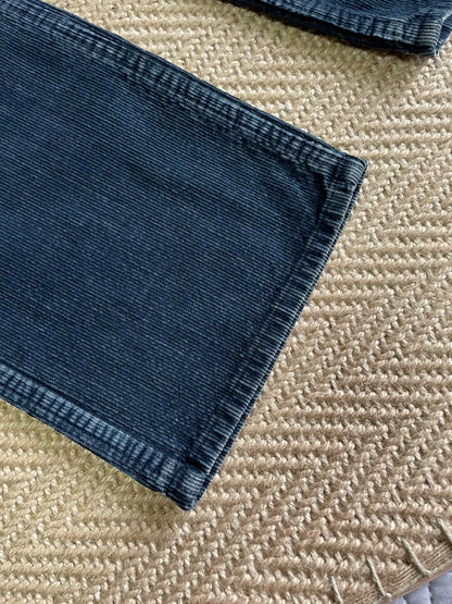 VISVIM FULXUS KANO Indigo Washed Corduroy Pants