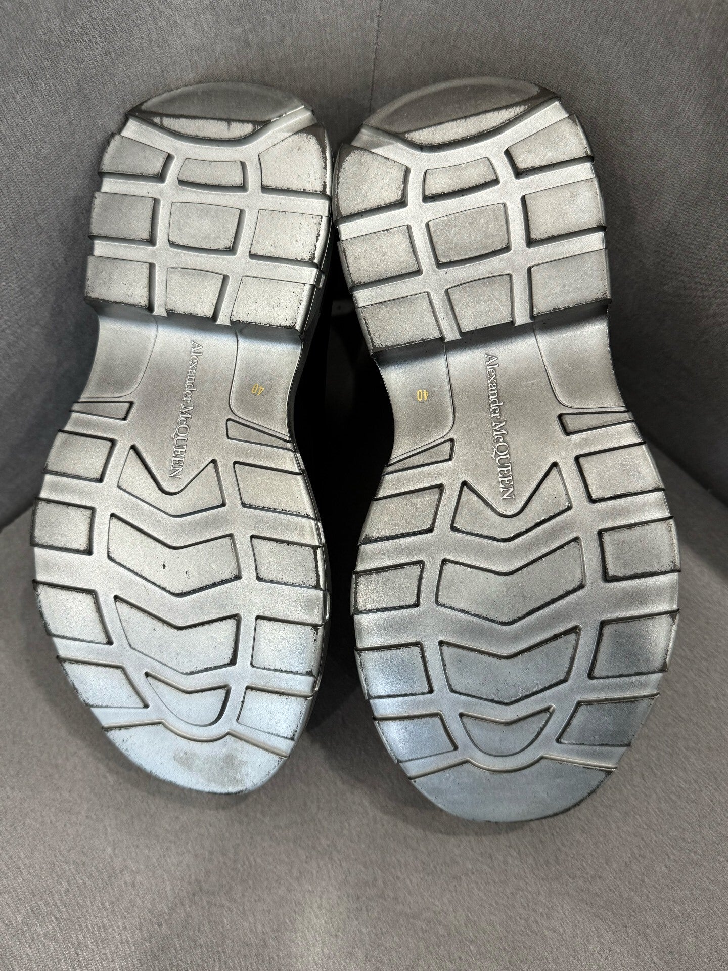 alexander mcqueen black platform shoes size 40