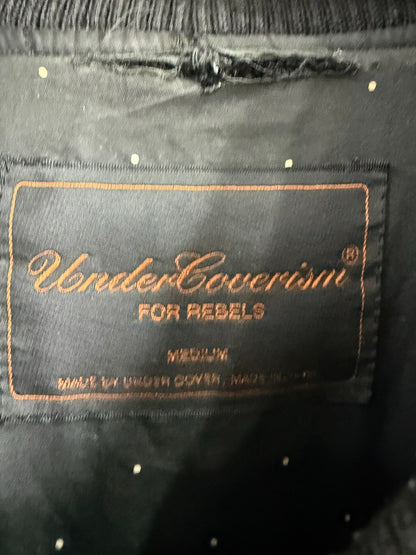 Velvet Bomber Jacket with Cross Details