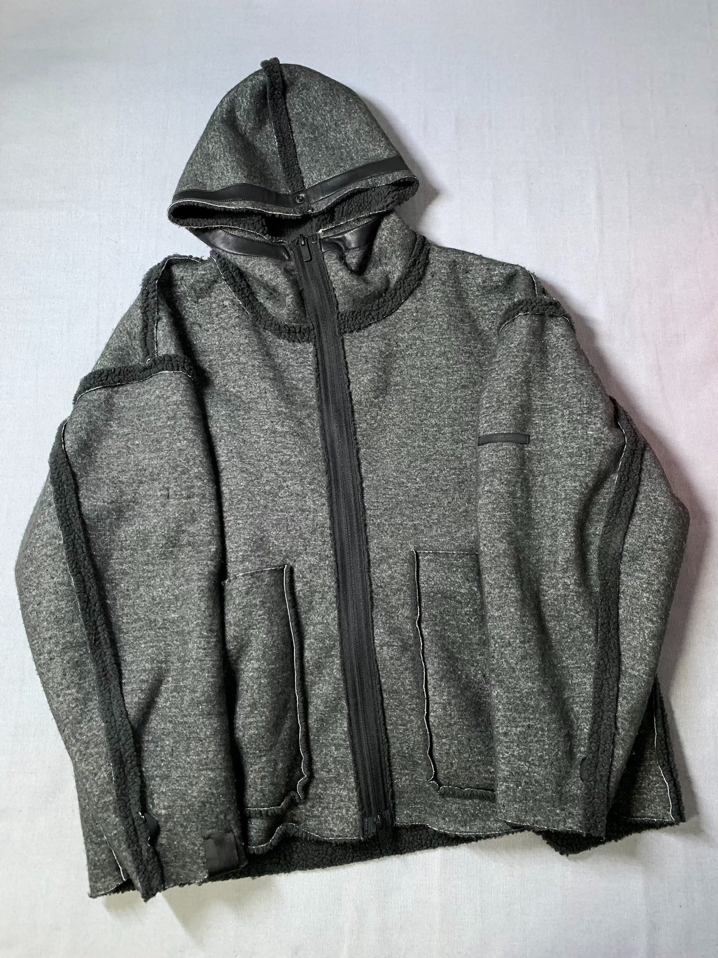 N.HOOLYWOOD Reversible Fleece Hooded Jacket