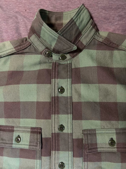 freewheelers green and gray flannel shirt