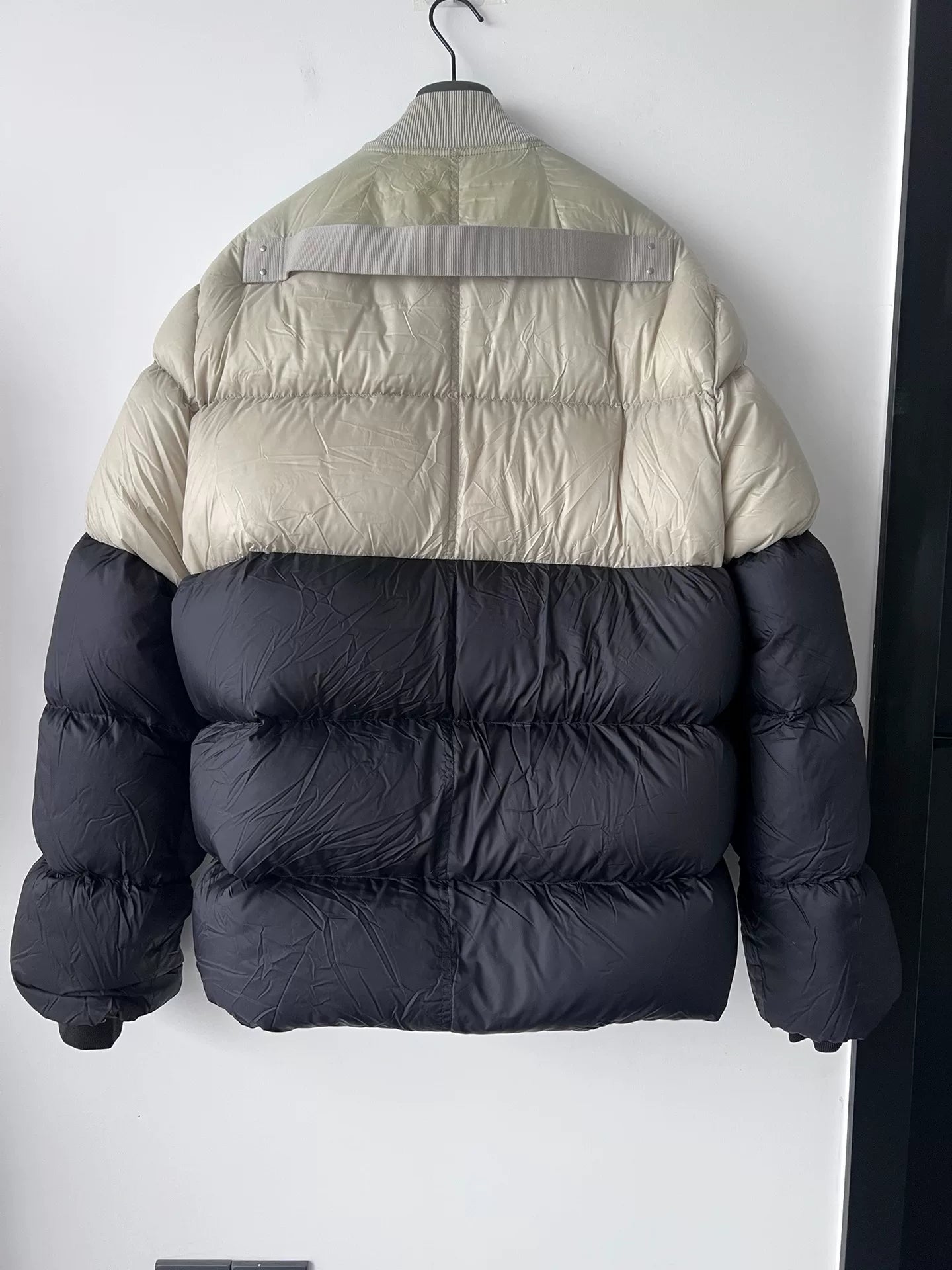 rick owens color-block down puffer jacket