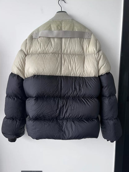 rick owens color-block down puffer jacket
