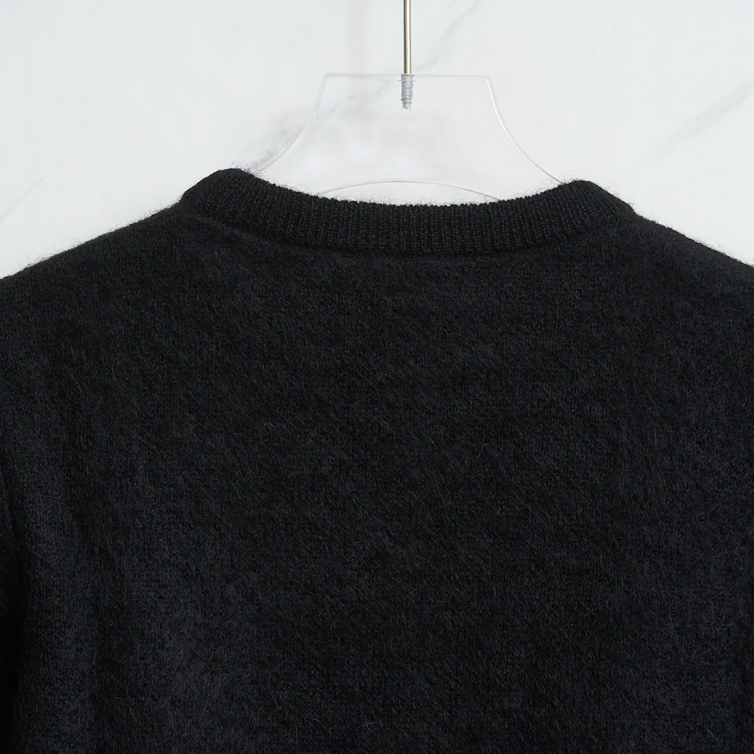 Saint Laurent Men's Black Crewneck Sweater