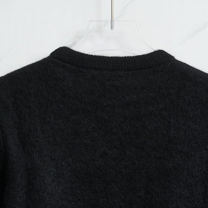 Saint Laurent Men's Black Crewneck Sweater