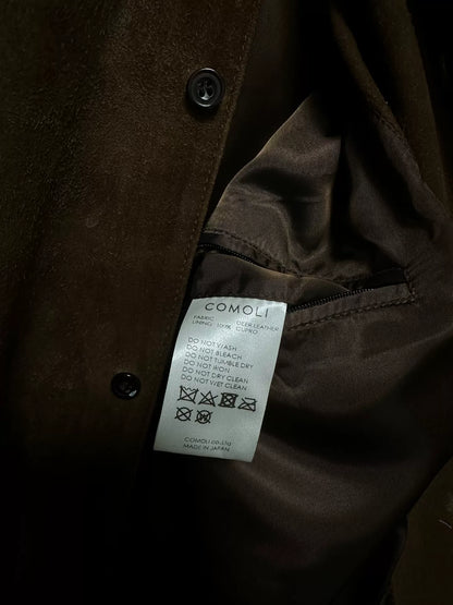 comoli deep brown deer leather shirt