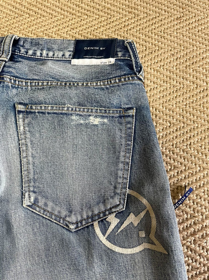 Vanquish & Fragment Distressed Washed Denim Jeans