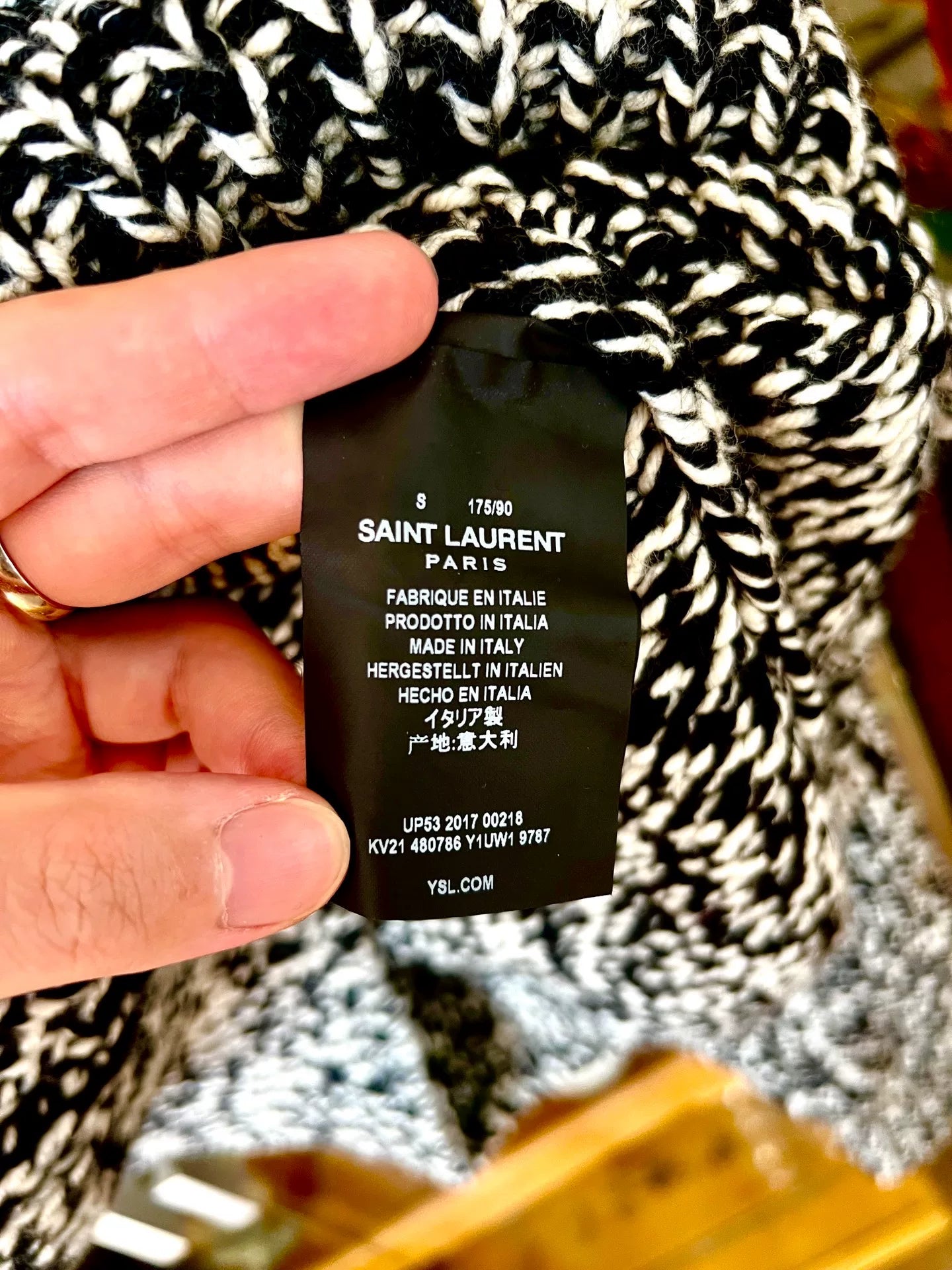 saint laurent high-neck wool sweater