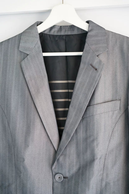 gray striped suit by Jean Paul Gaultier