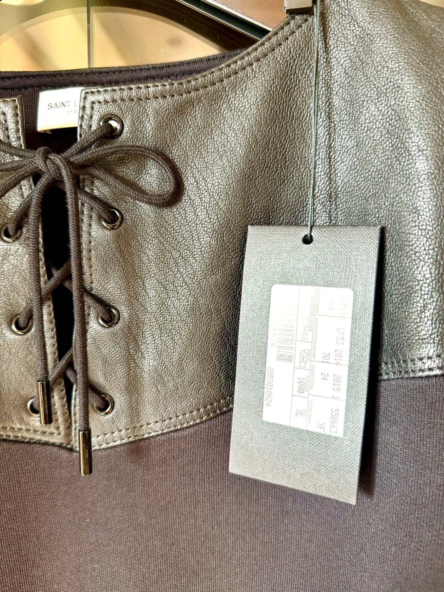 saint laurent black drawstring sweatshirt