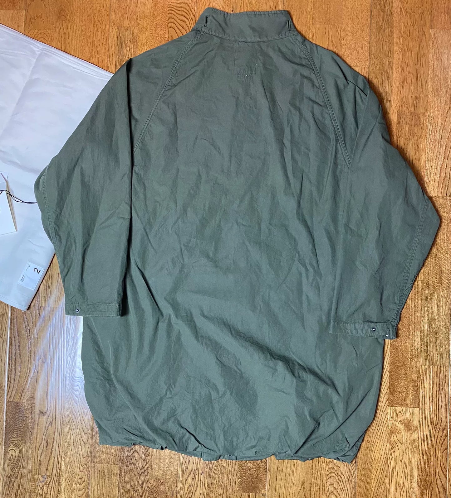 visvim south winds coat in green