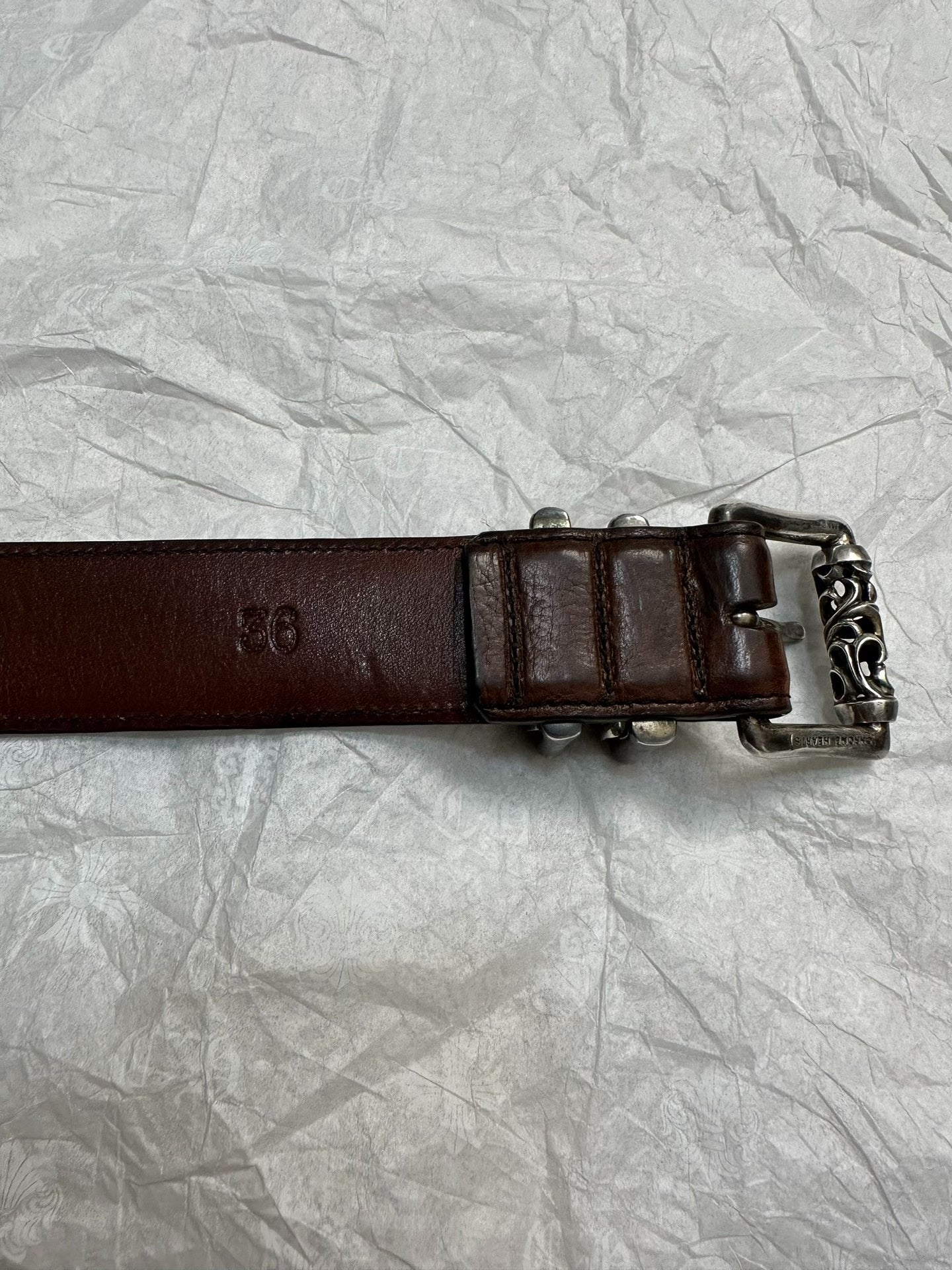 Chrome Hearts Brown Roller Belt