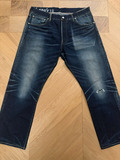 Visvim 01.2 Dry18 Social Sculpture Distressed Jeans