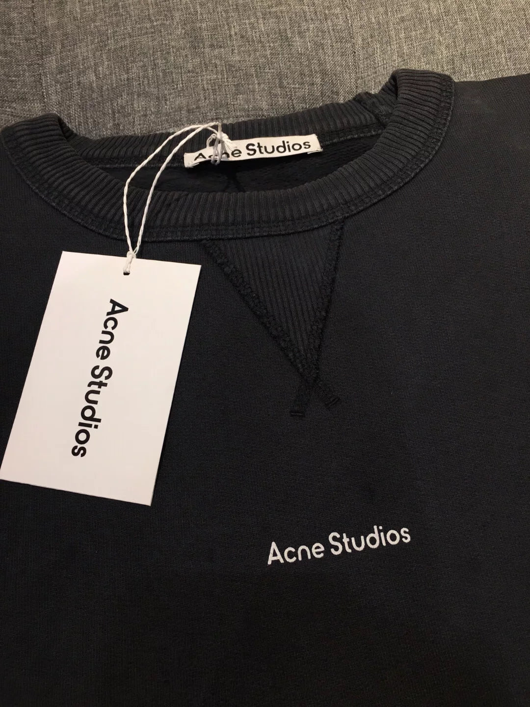 acne studios logo sweatshirt with tag