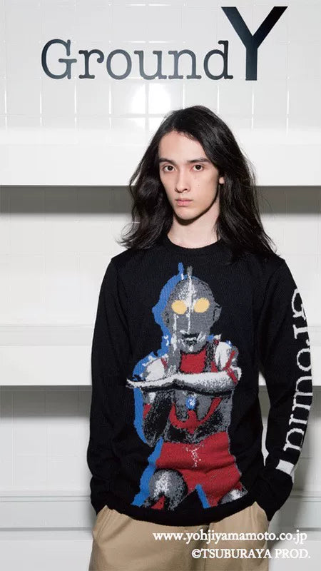yohji yamamoto ultraman knit long sleeve shirt