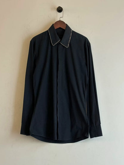 alexander mcqueen 2006 metallic lace shirt