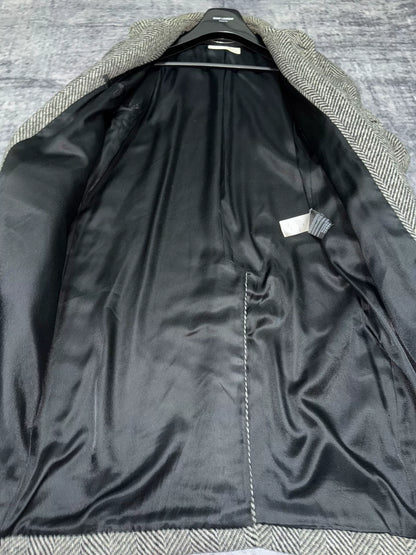 Saint Laurent Wool Houndstooth Coat