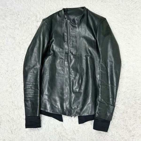 Boris Bidjan Saberi Calf Leather Riders Jacket