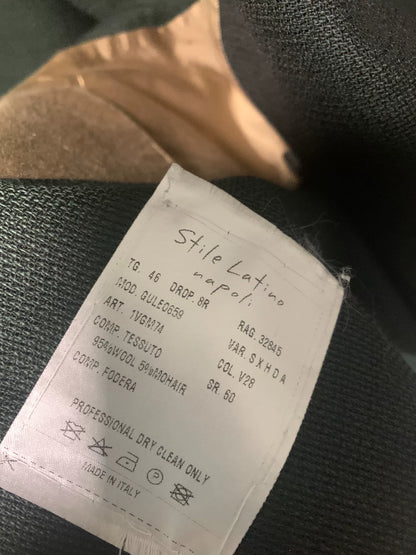 stylish dark green wool blazer