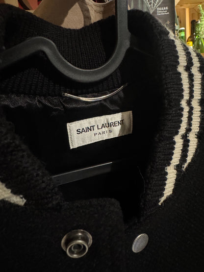 Saint Laurent Black Varsity Jacket