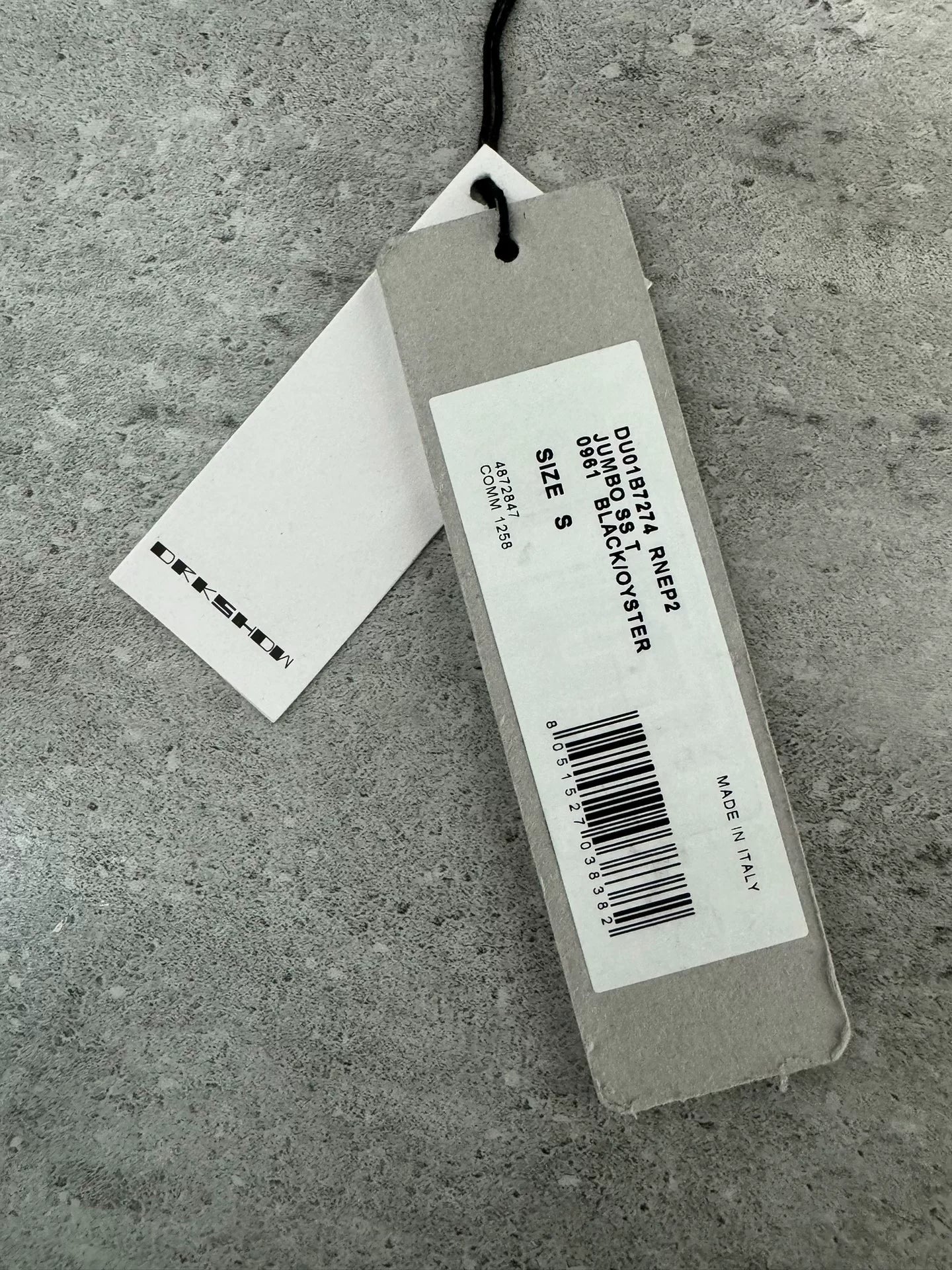 rick owens jumbo short sleeve tee
