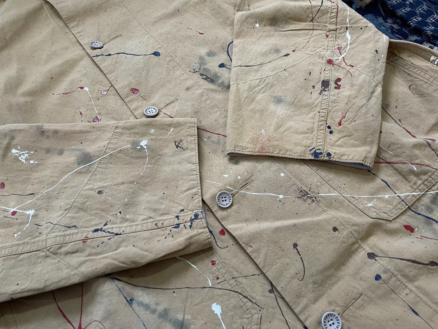VISVIM 18AW Grease Monkey Paint Splatter Coat