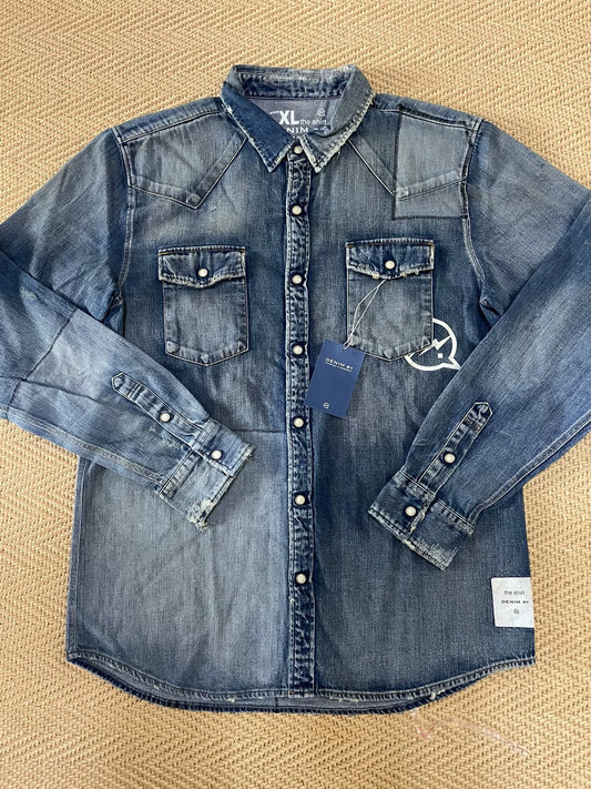 denim by vanquish & fragment shirt jacket