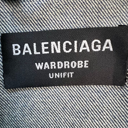 balenciaga graffiti print denim jacket size s