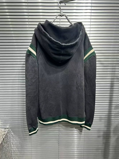 Saint Laurent Dark Gray Logo Hoodie