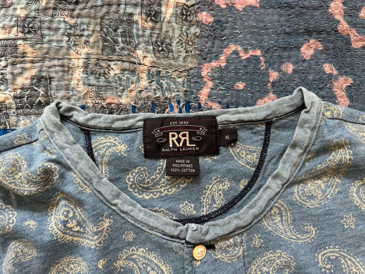 ralph lauren paisley print long sleeve tee