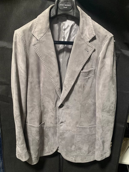 gray suede jacket by Ring Jacket Napoli