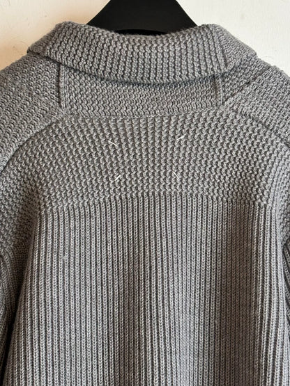 heavy knit shawl collar cardigan sweater