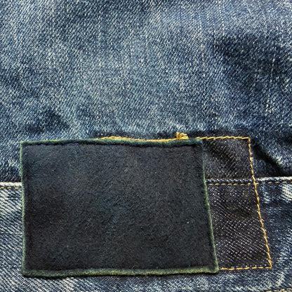 VISVIM Blue Denim Paint Splatter Jacket