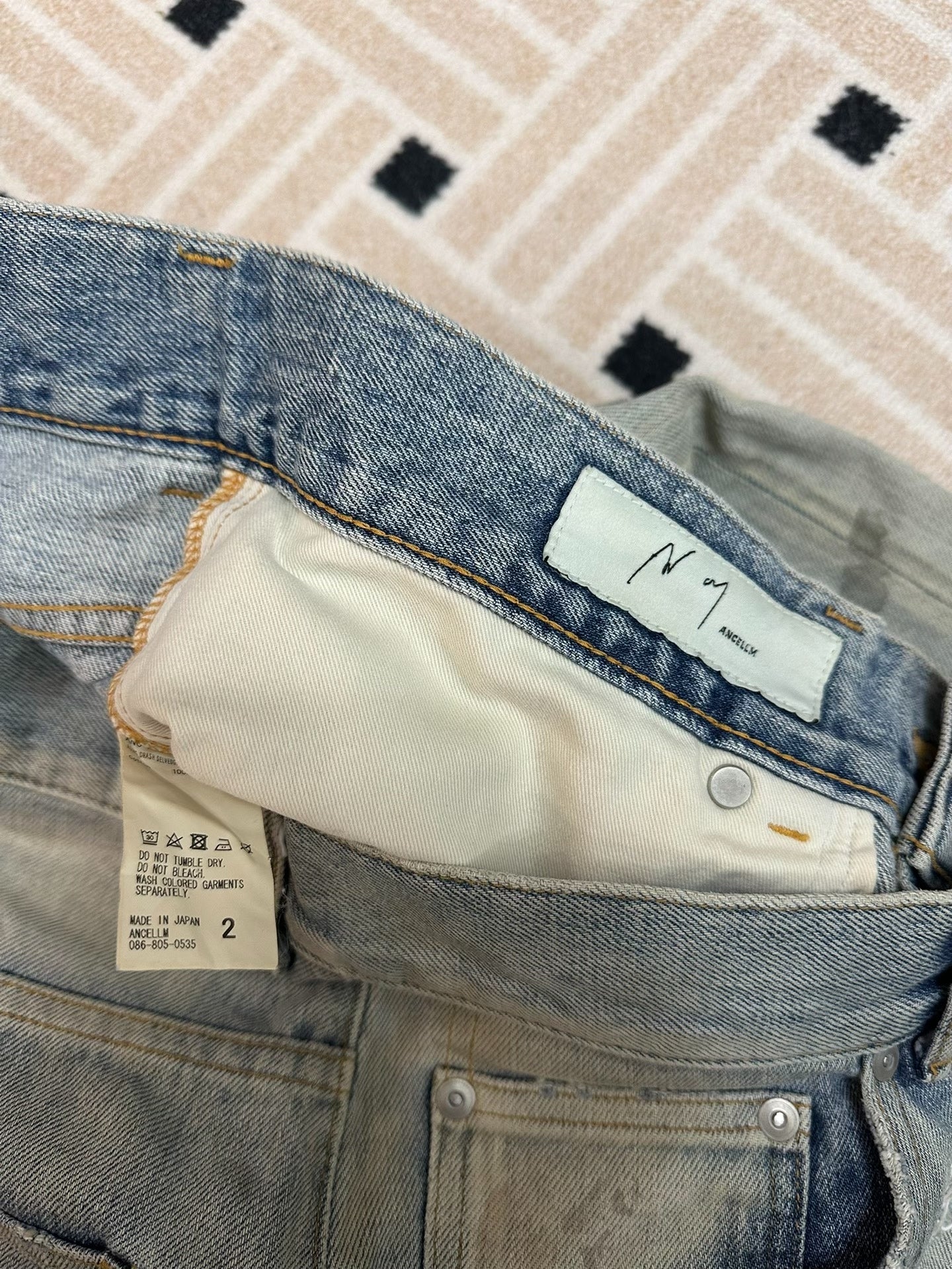 ANCELLM REMAKE TAPERED 5P DENIM
