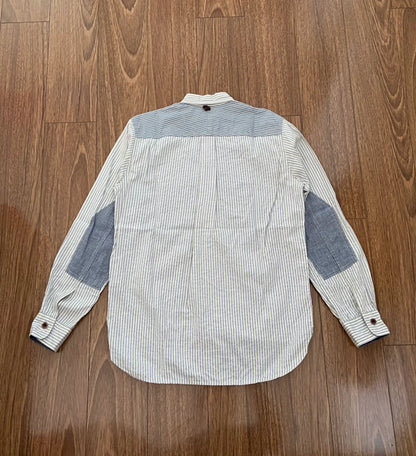 striped patchwork long sleeve shirt