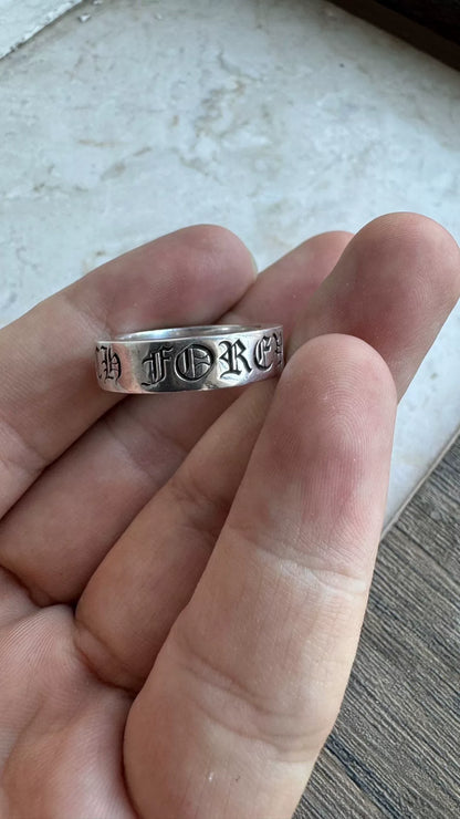 chrome hearts forever silver ring size 7