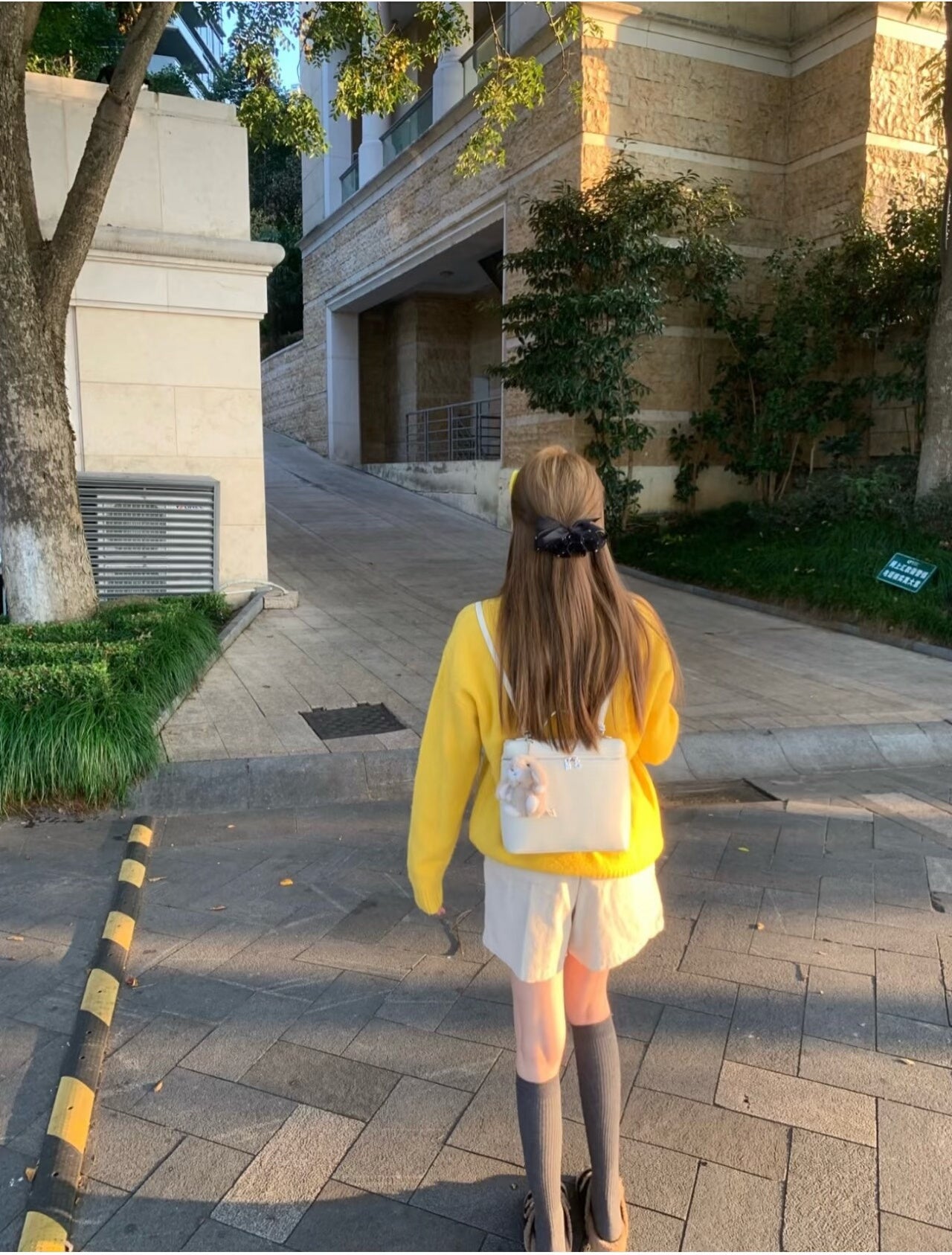 givenchy yellow embroidered logo knit sweater