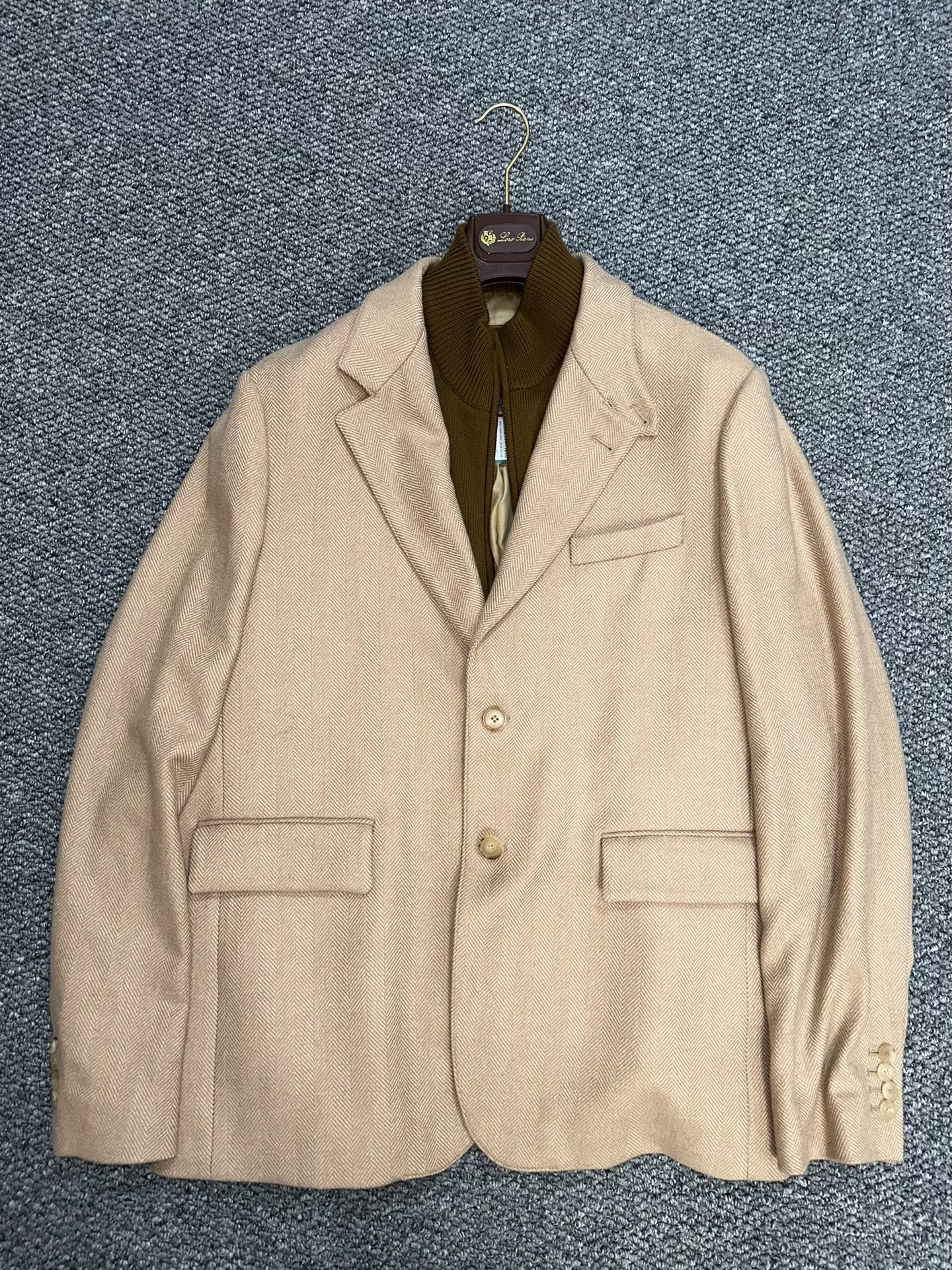 Loro Piana Baby Camel Blazer W/ Detachable Sweater