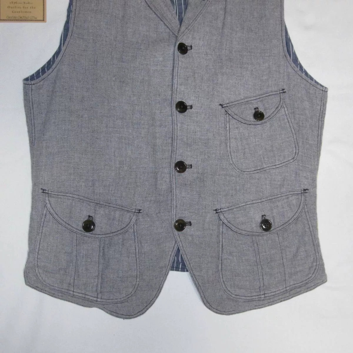 Freewheelers Linen Cotton Vest Size 40