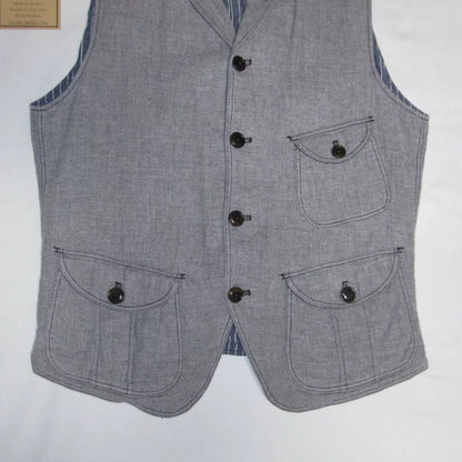 Freewheelers Linen Cotton Vest Size 40