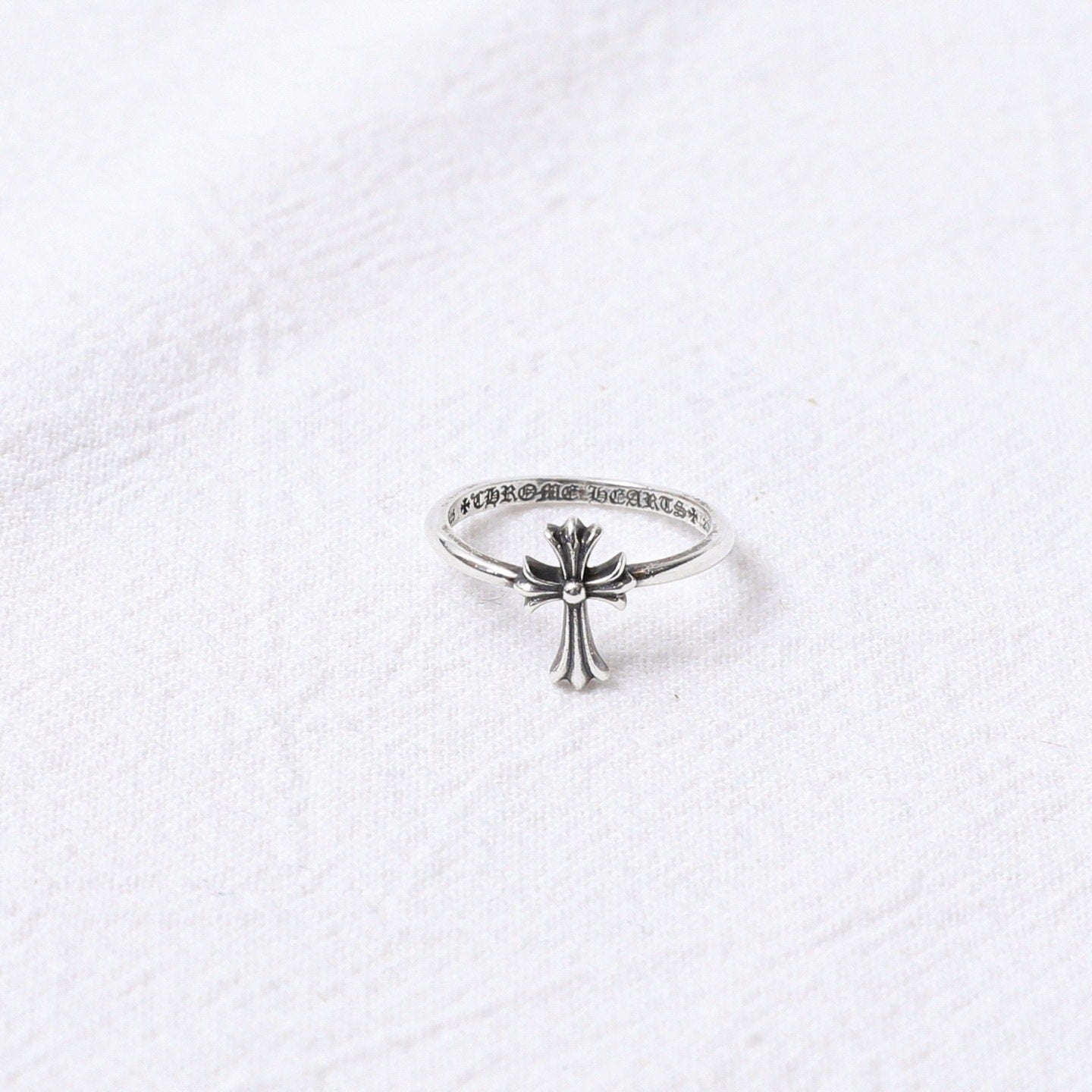 Chrome Hearts 925 Silver Long Cross Ring