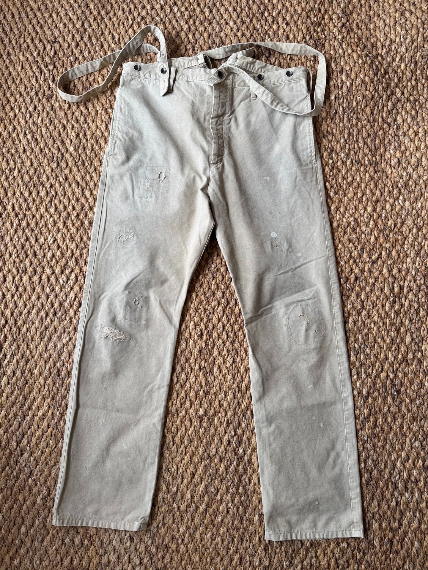 VISVIM 21SS TRAVAILLER BRACES PANTS DMGD